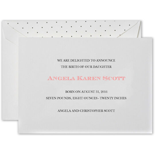 Pearl White Birth Announcements